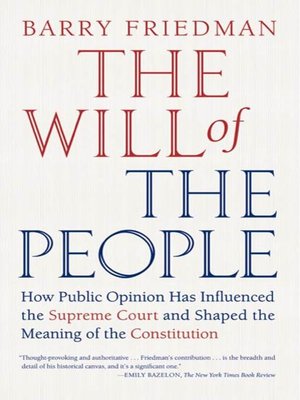 cover image of The Will of the People